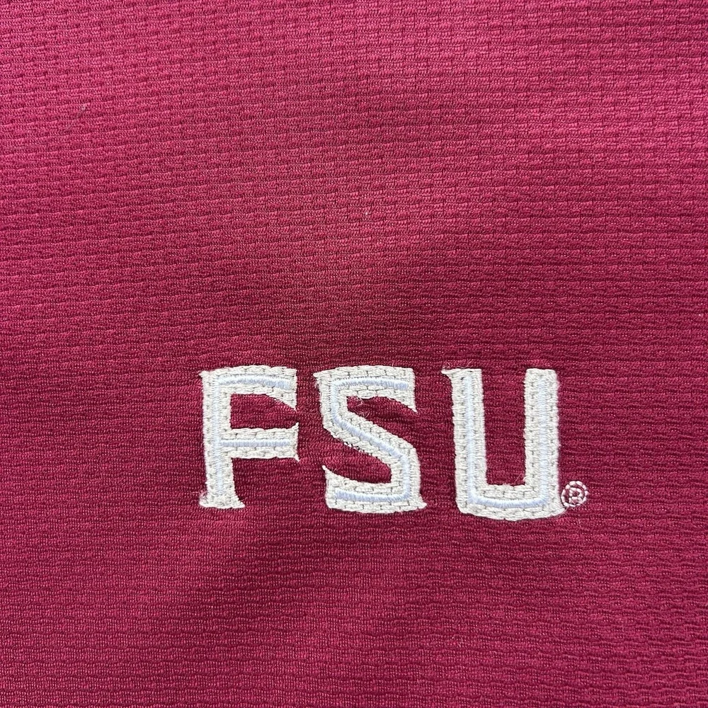 Vintage 00s Nike‎ Team XL FSU Florida State Seminoles Polo Garnet Gold